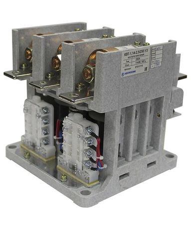 Контактор вакуумный КВТ(М)-1.14-2.5/250-3 У3 3п 250А кат. 380В 2НО+2НЗ IP00 нереверсивный без реле с магнитным удержанием Электротехник ET011715