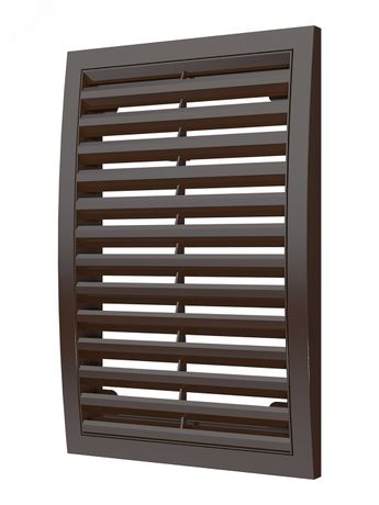 Решетка вентиляционная вытяжная наружная, из ASA пластика 200х300, цвет Коричневый - 2030РРН кор ЭРА 16952