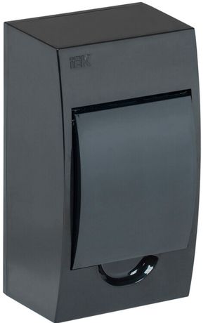 Корпус пластиковый навесной на 4 модуля ЩРН-П-4 IP41 черный KREPTA 3 | MKP12-N-04-41-K02 IEK