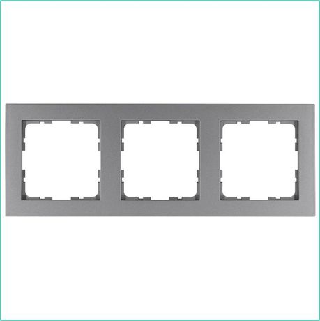 Рамка G-Classic 3-постовая, цвет Алюминий - G1003S Jasmart