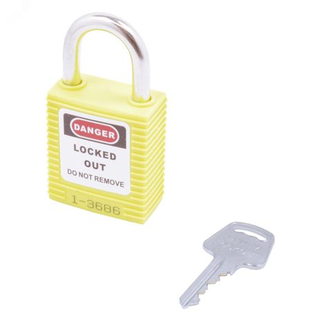 Замок безопасности навесной BD-G52S Yellow A - 11003 ПТК