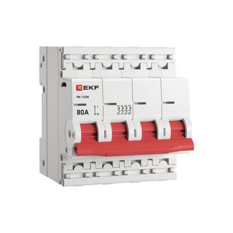 Выключатель нагрузки ВН-125N 4Р 80А PROXIMA EKF | S1254080