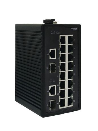 Неуправляемый промышленный коммутатор Ethernet, 16x10/100BaseT, 2x100/1000BaseX SFP | NSETU118T16X02A SE APC