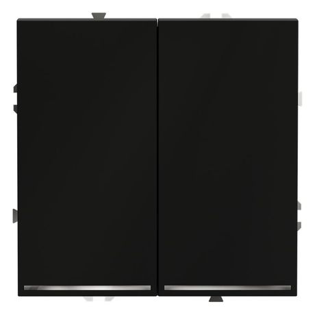 Выключатель 2-кл. СП S70 10А с подсветкой механизм черн. матов. Voltum VLS020208 Voltum арт. VLS020208
