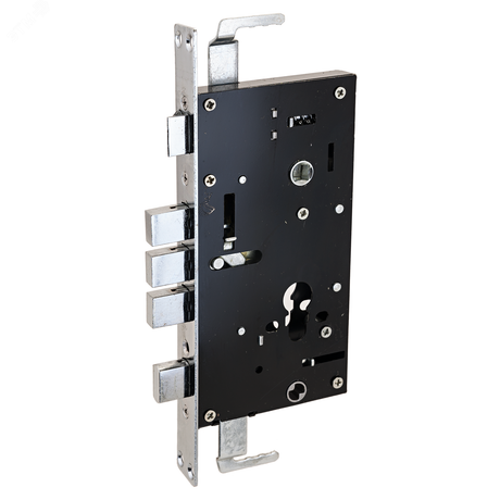 Замок врезной цилиндровый без ручек и механизма секрета для мелаллических дверей, АЛЛЮР ЗВ1-09АТМ-R хром - 1561 ПТК