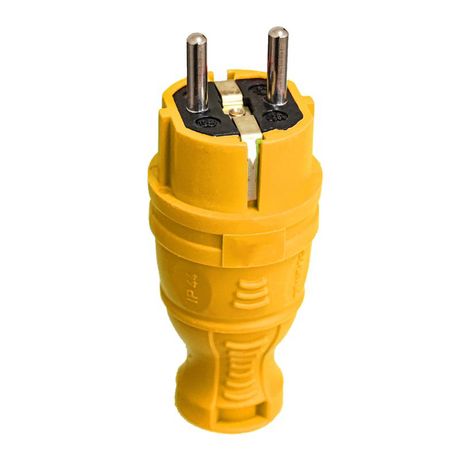 Вилка прямая с заземл. IP44 каучук желт. TOKOV TKE-C07-KV-Z ELECTRIC