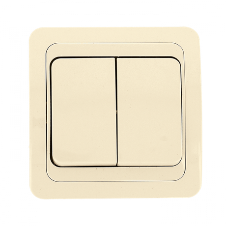 Выключатель 2-кл. СП Лондон 10А беж. EKF EEV10-023-20