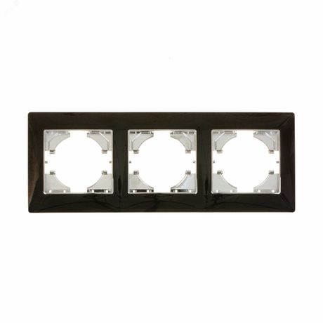 Рамка 3-местная Bravo цинк, оникс - С1030-037 GUSI