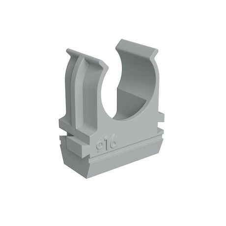 КМ LO67224 Крепеж-клипса для пластик труб d16мм сер (уп.100шт) КМ-Профиль