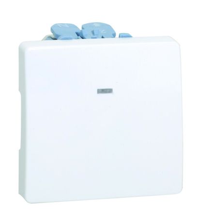 Выключатель однополюсный с контрольной подсветкой, 10А 250В, S27, белый - 27102-65 Simon