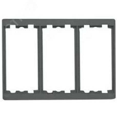 Рамка 3мод. Simon Connect Sima универсальная черн. SM302-14