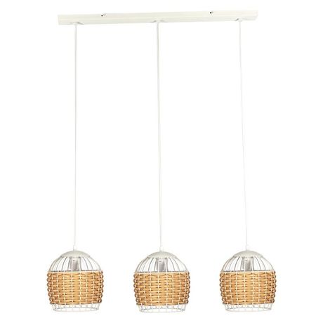 Светильник "Кантри" 231 НСБ 01-3х60-170 Е27 (ИМ) подвесной оплетенный бел. муар Элетех 1005405193