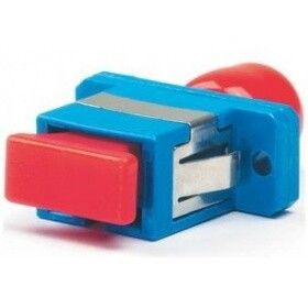 Оптический проходной адаптер FC-SC SM/MM simplex корпус металл красные колпачки - FA-S11Z-FC/SC-N/RD-SL Hyperline 394264