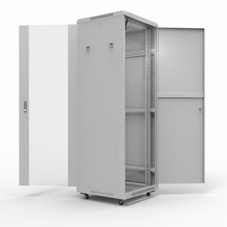 Шкаф напольный 19дюйм Standart 47U 600х1000мм передняя дверь стекло задняя металл RAL7035 Rexant 04-2300 MEET