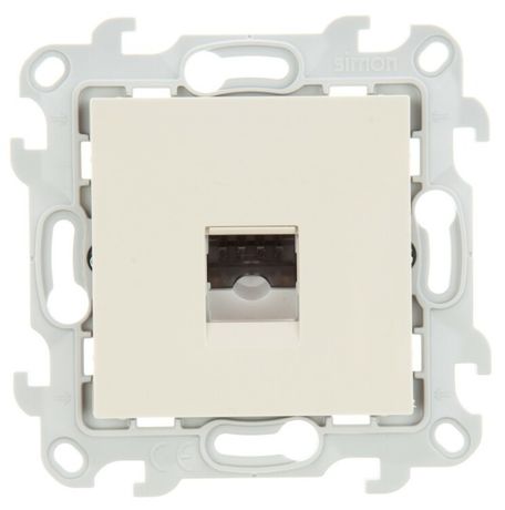 Розетка телефонная СП Simon 24 RJ11 IP20 механизм сл. кость 2410480-031