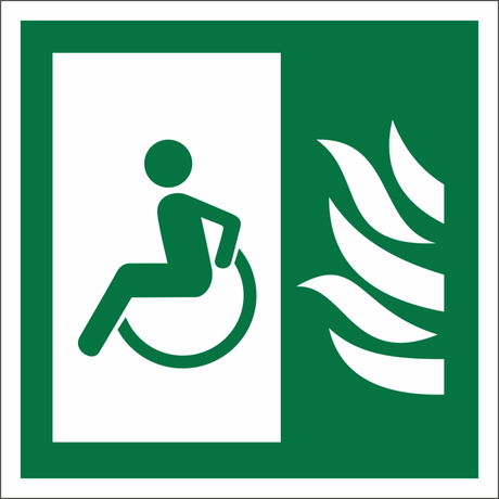 Знак безопасности BL-2020B.E80"Безопасная зона для инвалидов" | a28858 Белый свет BS