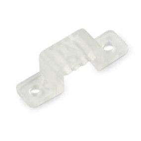 Силиконовое крепление для светодиодной ленты 220В 5050, UCC-Q220 K14 CLEAR 050 POLYBAG 14 мм, цвет белый, 50 штук в пакете - 10972 Uniel