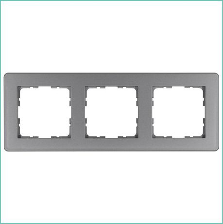 Рамка G-Flex 3-постовая, цвет Алюминий - G1103S Jasmart