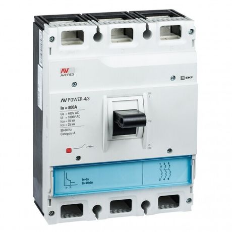 Автоматический выключатель AV POWER-4/3 800А 35kA TR | mccb-43-800-TR-av EKF