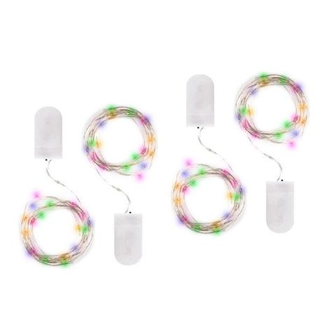 Комплект гирлянд декоративных, питание от ЭП DC-G05-20MS4, 4 шт., мульти., 20 LED, 2xCR2032, IP20 | .5048058 ФАZА ФАЗА