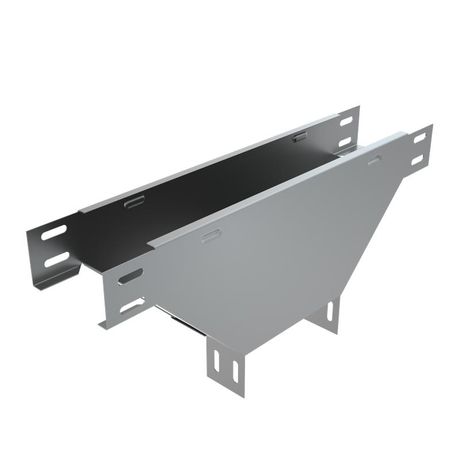 КМ LO11347 Ответвитель-переходник Т-образ вертикал с разворотом трассы на 90град 50х150-400 сталь 1мм (нижняя часть больше исходной) TDPV90-50-150-400 КМ-Профиль