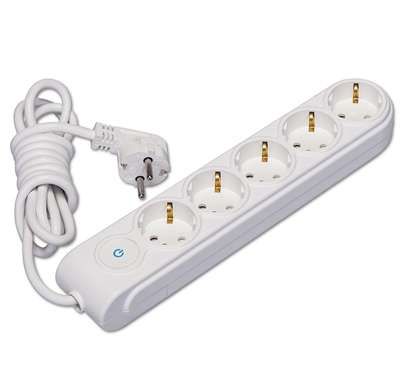 Удлинитель с сетевым фильтром 5х3м заземл. 16А защ. шторки MAKEL N5310043