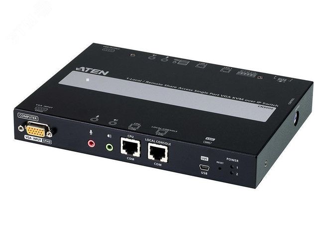 Переключатель KVM IP 1 порт, VGA, USB, PS/2, RS-232, 1920 x 1200 - 1000698098 ATEN