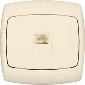 Розетка телефонная 1-м СП Рондо RJ11 сл. кость SchE RT-4S-SI (РТ-4С-си) APC