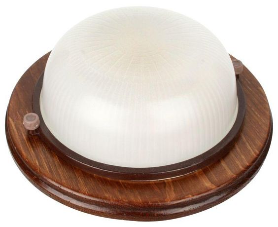 Светильник НБП 03-60-0021 УХЛ4 "Открытый" 230В 60Вт 1302D круг орех Camelion 14091