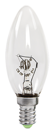 Лампа накаливания ЛОН свеча B35 60Вт 230В Е14 прозр 630Лм | 4607177995045 ASD