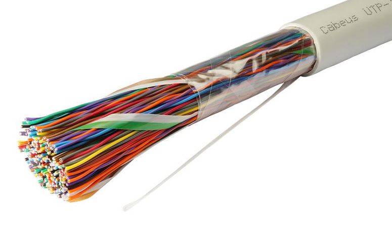 Кабель витая пара UTP-50P-Cat.3-IN UTP (U/UTP), категория 3, 50 пар (24 AWG), одножильный (solid), PVC нг(А)-LS - 7282c Cabeus