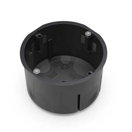 Коробка установочная двухкомпонентная для сплошных стен черная 68х47 (210шт/кор) | 60-0710-9005С Промрукав Строитель