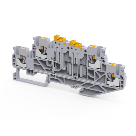 Клемма 2х-ярусная push-in 2,5 кв.мм разъед. OptiClip CPDLK-2,5-2L-MT-N-I-S-серый - 331874 КЭАЗ