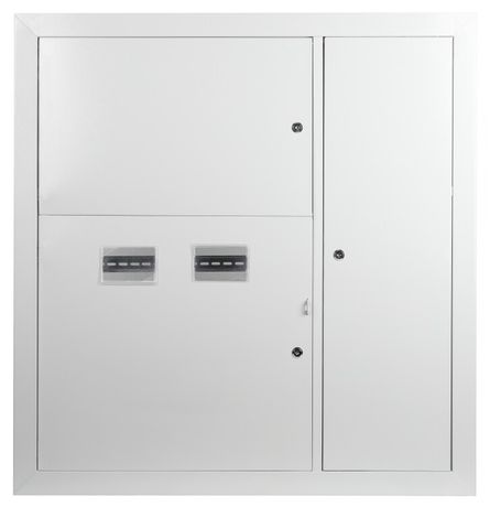 Корпус металлический встраиваемый SIMPLE ЩЭ-2 (1000х960х140) 2-х квартирный IP31 УХЛ3 серый ЭРА - Б0055712