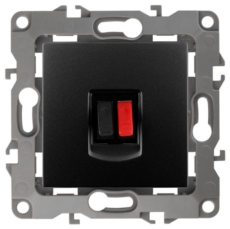 Розетка аудио 12-3111-05 антрацит (10/100/3200) |Б0027455 | ЭРА