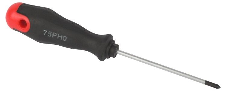 Отвертка крестовая PH0х75 мм двухкомпонентная рукоятка - Б0055836 ЭРА