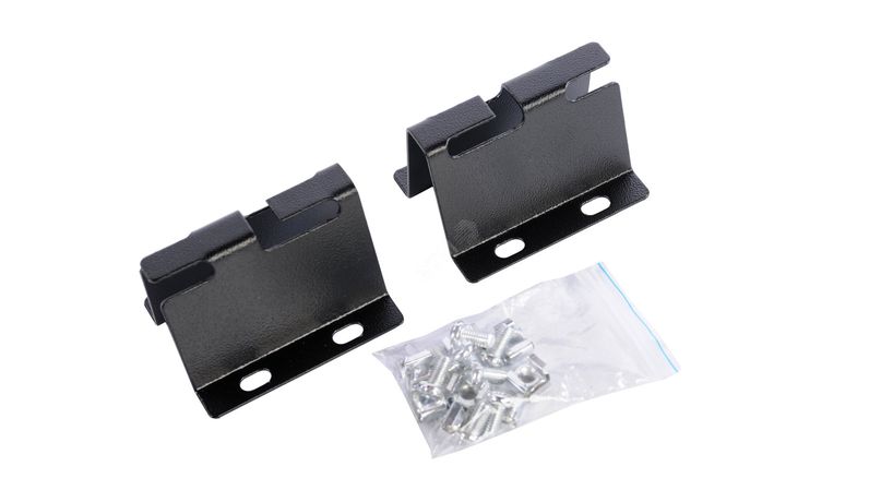 Комплект кронштейна для крепления лотка 200 мм к крыше шкафа ШТК-СП | КЛГ-200-9005 ЦМО