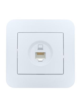 Розетка компьютерная 1-м СП ASTI IP20 RJ45 в сборе Cat 5e бел. LEZARD 7081-0202-139