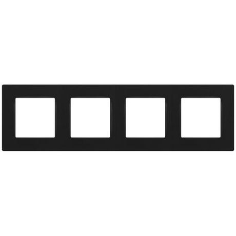 Рамка для розеток и выключателей Серия 12 12-5204-05 на 4 поста, Классик, антрацит | Б0067698 ЭРА