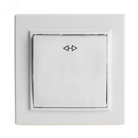 Переключатель одноклавишный перекрестный, серия Эрна, белый, Stekker - PSW10-9009-01 39925 FERON