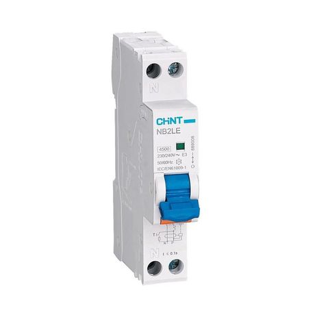 Выключатель автоматический дифференциального тока NB2LE 1P+N 40A 30mA 1мод., х-ка С, электронный тип A, 6kA (R) | 252639 CHINT
