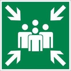 Пиктограмма (Наклейка) ПЭУ 021 Место сбора, тип Е21 (335х165) РС-L LYRA | 2502002450 Световые Технологии