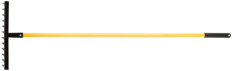 Грабли витой зуб 12 зубьев с желт. метализированным черенком 76978