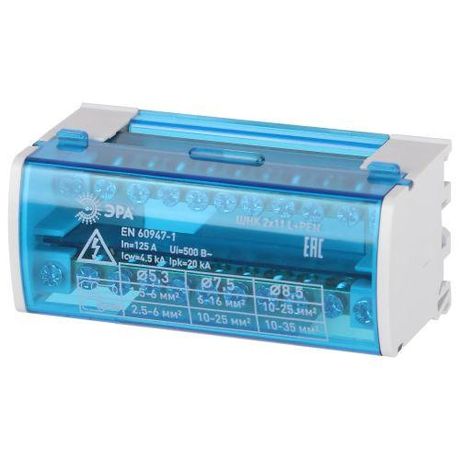 Шины на DIN-рейку ЭРА NO-224-97 в корпусе кросс-модуль ШНК 2х11 L+PEN | Б0062830