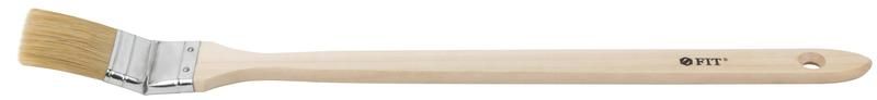 Кисть радиаторная натуральная светлая щетина деревянная ручка 1.5дюйм (38мм) FIT 01214 РОС