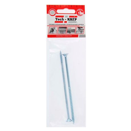 Саморез ШУц 6,0х150 пот. гол. (2 шт) - пакет ( 0,036 кг) | 102465 Tech-KREP