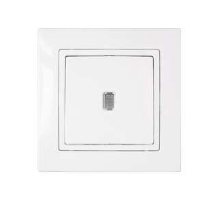 Выключатель 1-кл. СП 10А IP20 с подсветкой бел. Bylectrica С110-866