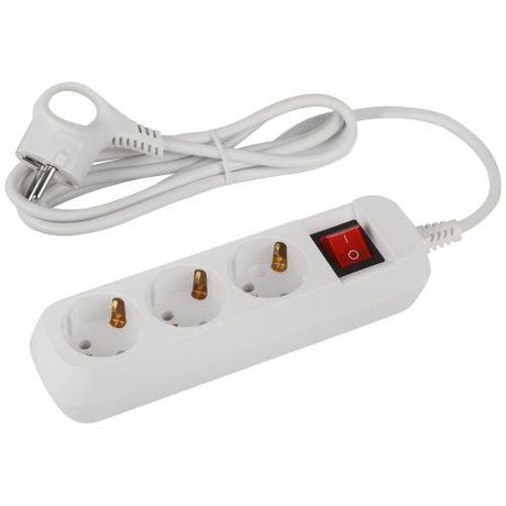 Удлинитель электрический ЭРА UDL-10-315-ES Greenline 3 розетки с заземлением выключателем 1,5м ПВС 3x0.75мм2 | Б0065051