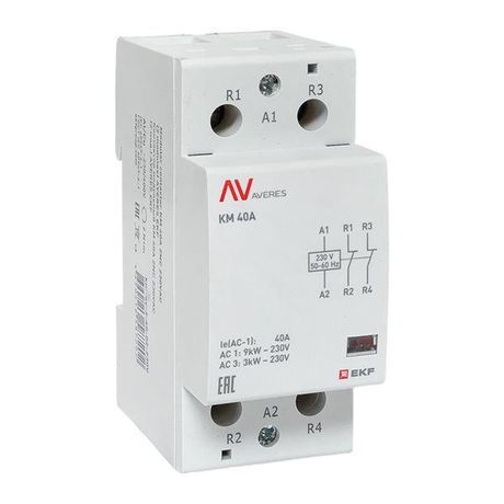 Контактор модульный КМ 40А 2NC 230VAC (2 мод.) AVERES | km-av-2-40-02-230V EKF