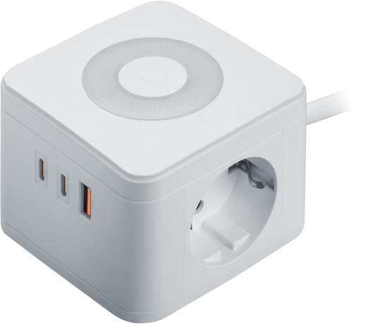 Удлинитель (куб) 2х1.4м с заземл. 16А IP20 95 685 NPE-USB06-02-140-ESC-3X1-PD20W 2хUSB-C + USB-A ночник выкл. бел. NAVIGATOR 95685 NAVIGATOR арт. 95685